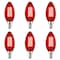 Luxrite B11 LED Red Light Bulbs 4.5W 40W Equivalent Colored Glass E12 Candelabra Base, 6PK LR21740-6PK - alternate 1